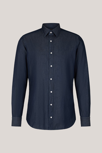 Lapo Cotton Shirt in Denim Blue