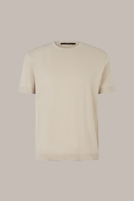 Floro Cotton T-Shirt in Beige