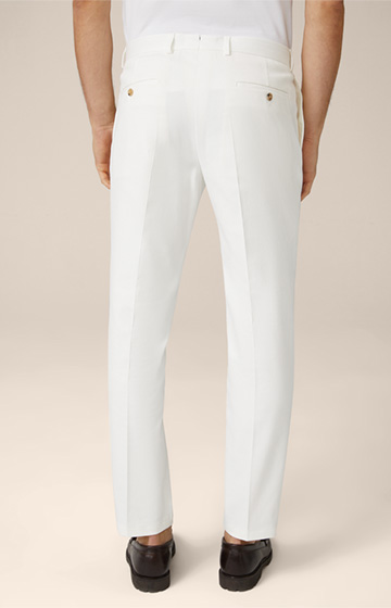 Pantalon en coton mélangé Silvi, couleur crème