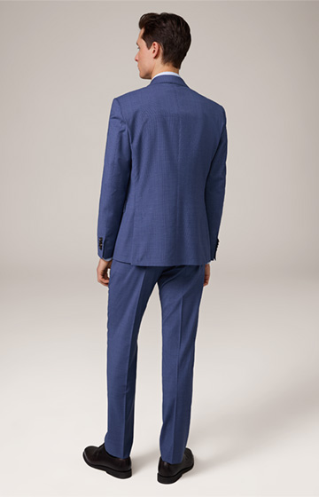 Schurwoll-Anzug Sono-Bene in Blau strukturiert