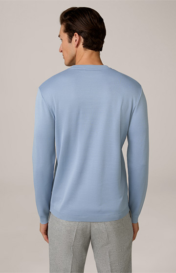 Frido Long-sleeved Cotton Shirt in Light Blue