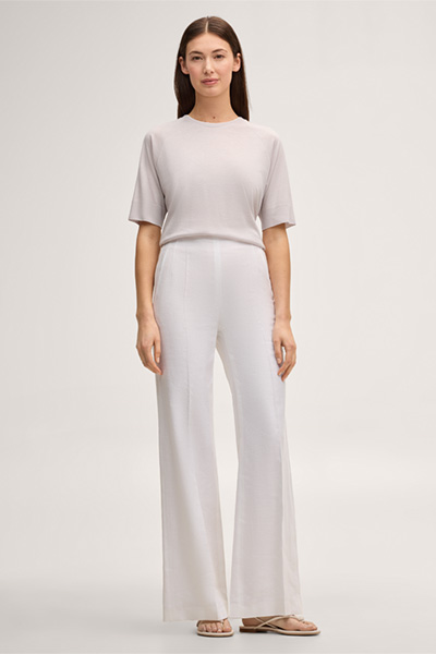 Lyocell cotton T-shirt in beige