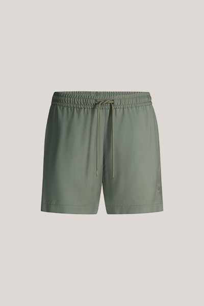 Virgin wool swim shorts in olive green