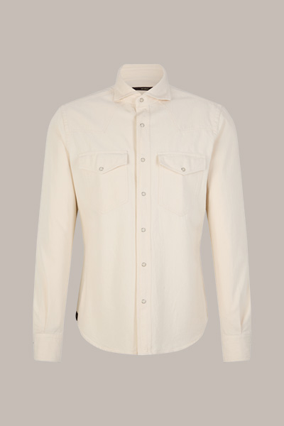 Lennio Cotton Shirt in Wool White