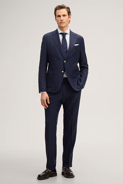 Veste modulable Giornos en laine vierge, en bleu marine