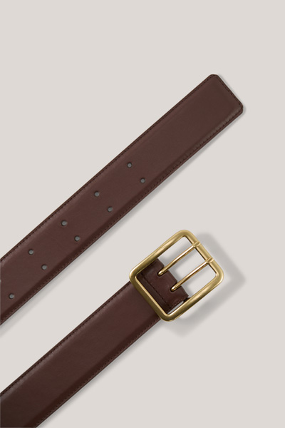 Gürtel aus Nappaleder in Dunkelbraun