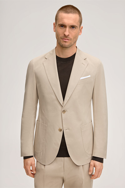 Baumwollmix-Baukasten-Sakko Giorno in Beige