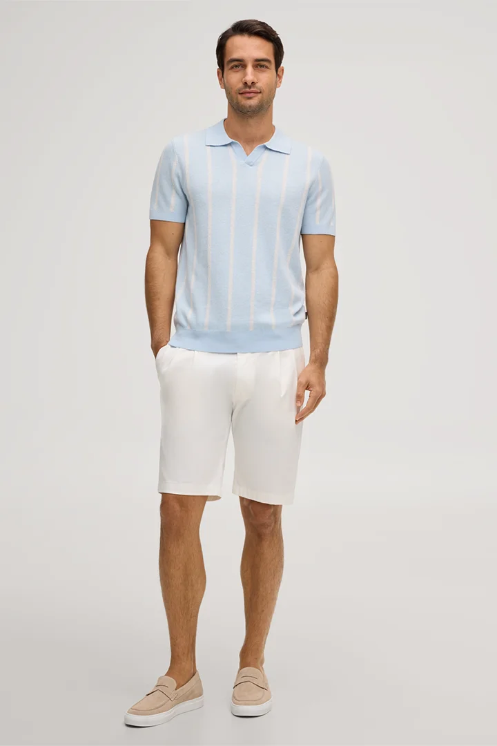 Cotton blend shorts Schio in white