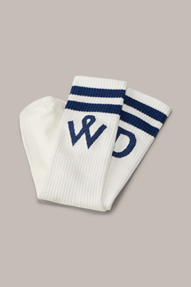 Socken in Weiß-Navy