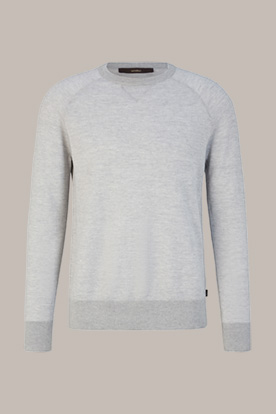 Schurwollmix-Strickpullover Aliko in Grau