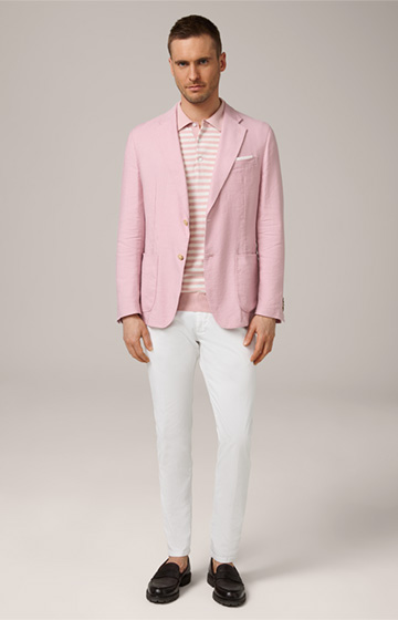 Giro Linen Blend Modular Jacket in Pale Pink