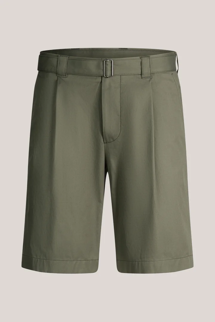 Führt zu Produktdetailseite „Baumwollmix-Shorts Scrivo in Oliv"