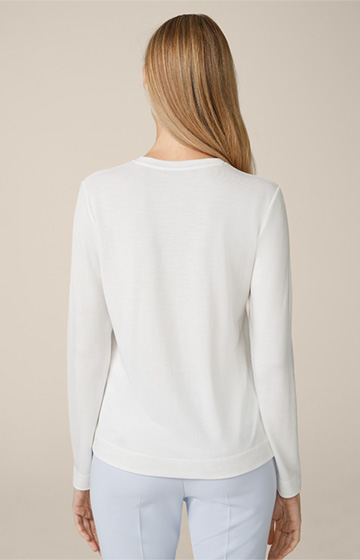 Tencel Jersey Long-sleeved Shirt in Ecru