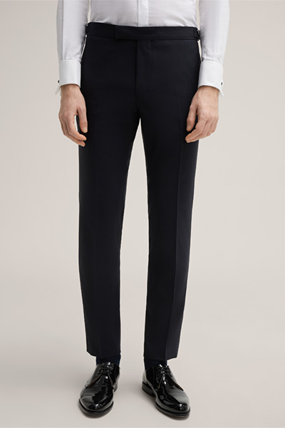 Turo Tuxedo Suit Trousers in Dark Blue