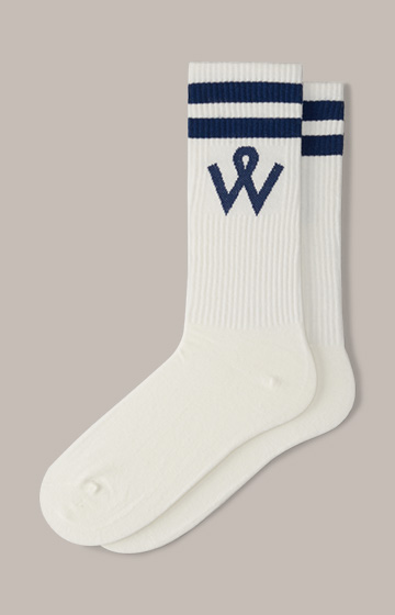 Socks in white-navy
