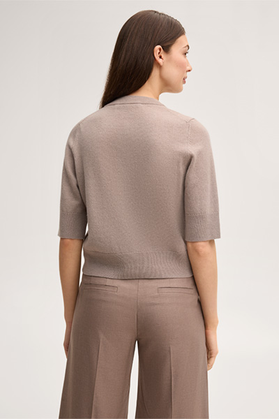 Führt zu Produktdetailseite „Cashmere-Cardigan in Taupe"