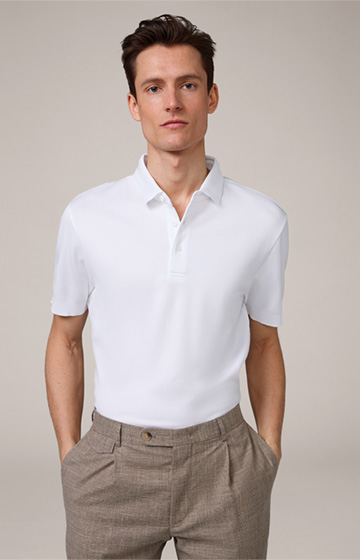 Baumwoll-Polo-Shirt Floro in Weiß