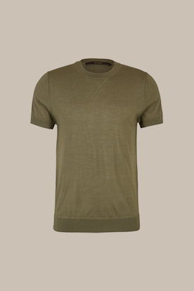 Nando Knitted T-Shirt in Olive