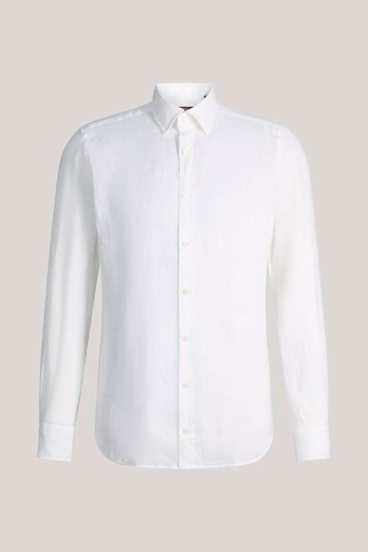 Leads to product detail page "Lapo linen shirt in white"