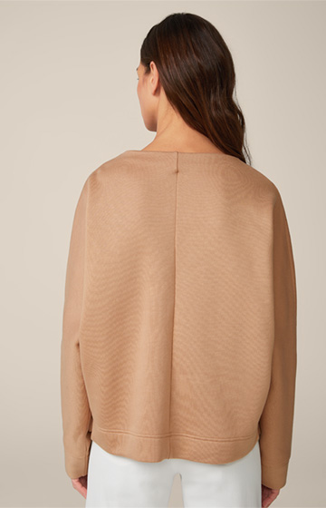 Sweat-Pullover in Camel