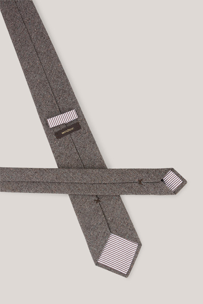 Seiden-Krawatte mit Baumwolle in Braun