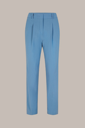 Pantalon de costume en crêpe de laine, en bleu