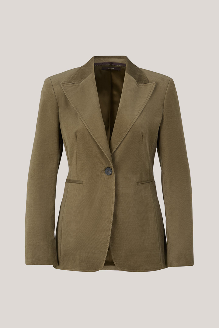 Needlecord Blazer in Olive