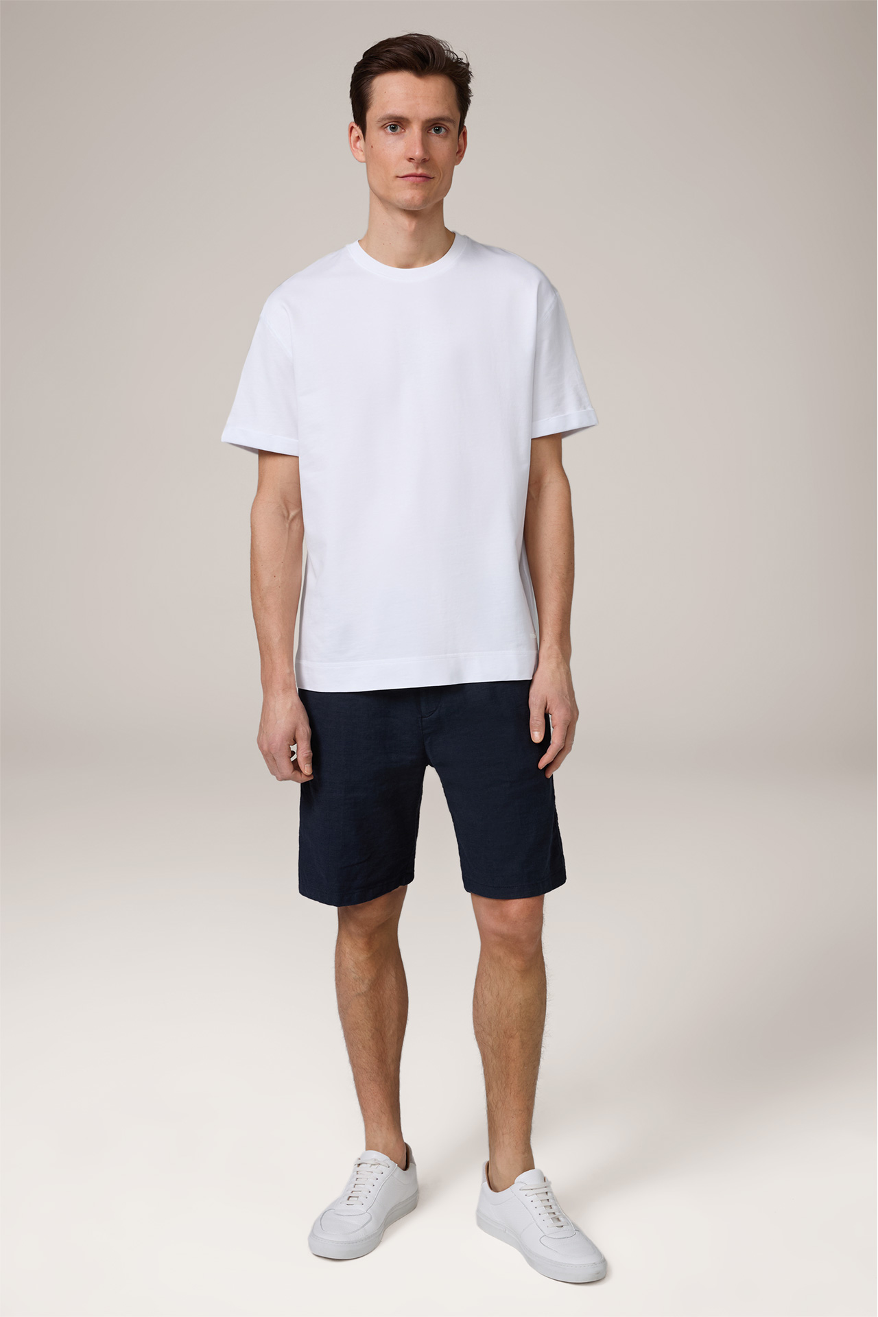 Leichtes Sweat-T-Shirt Sevo aus Baumwolle in Weiß