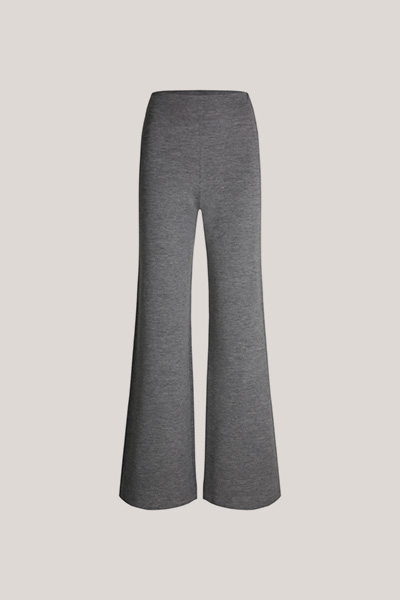 Merino-Strick-Marlene-Hose in Grau