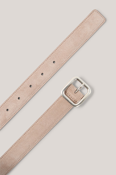 Suede belt in taupe