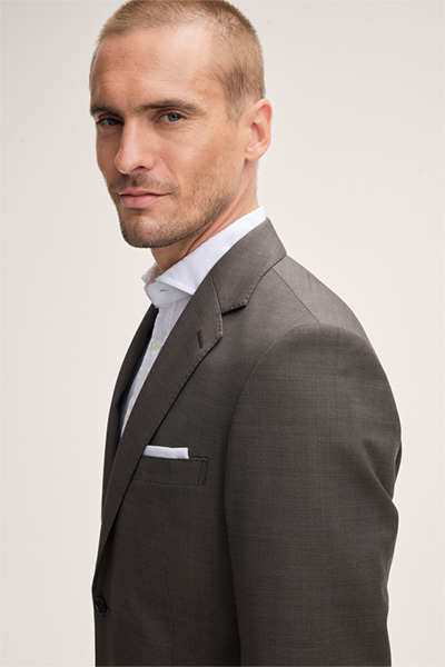 Costume en laine vierge Sera Sole, en marron chiné