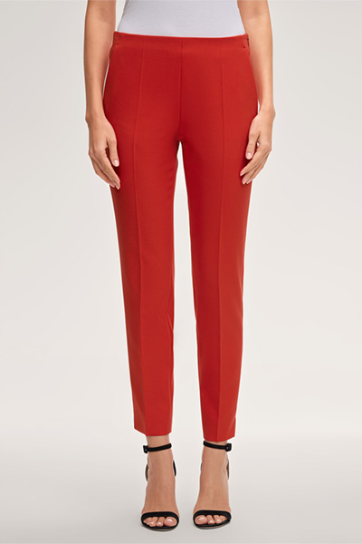 Crêpe-Anzug-Hose in Rot