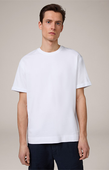 Leichtes Sweat-T-Shirt Sevo aus Baumwolle in Weiß