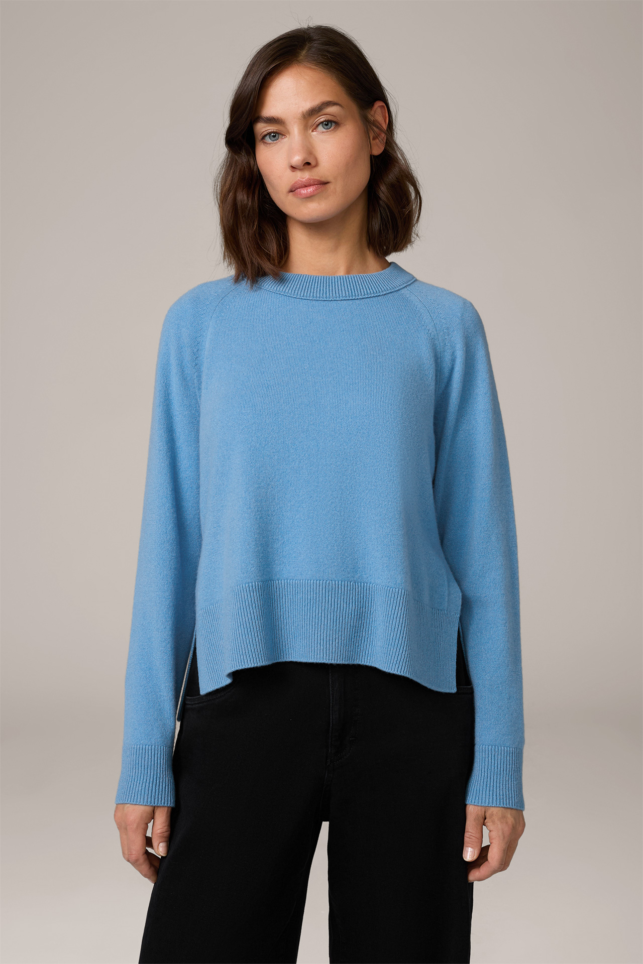 Cashmere-Pullover in Blau