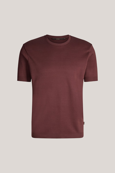 Baumwoll-T-Shirt Floro in Bordeaux Rot