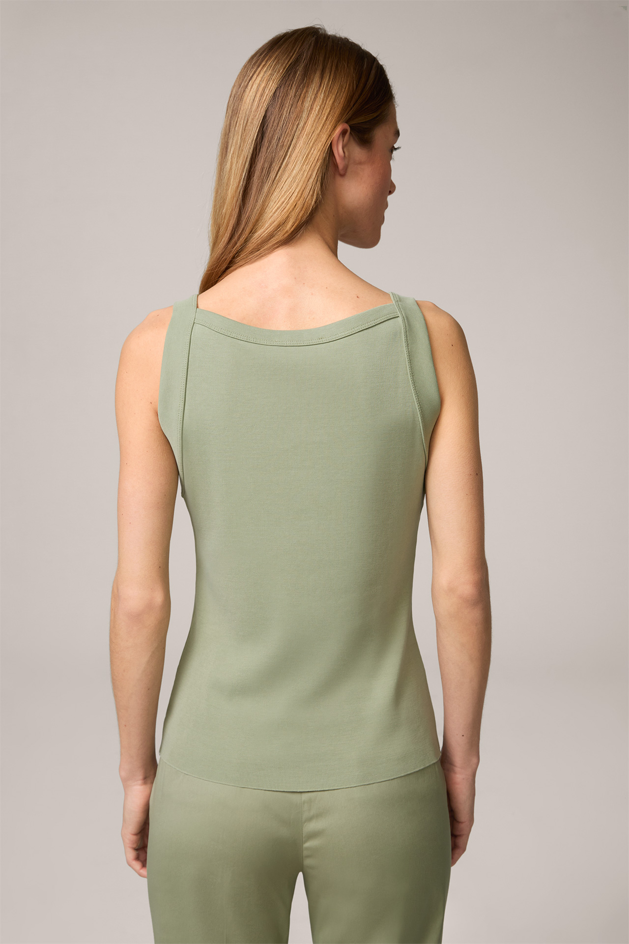 Tencel Cotton Ribbed Top in Sage