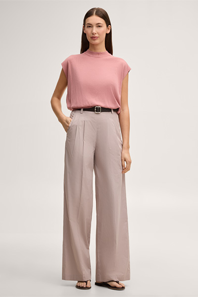 Führt zu Produktdetailseite „Seiden-Baumwollmix-Strick-Shirt in Rosa"