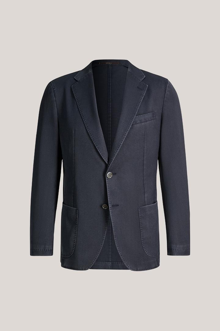Leads to product detail page "Frosted Wool Jacket Manolo in Navy"