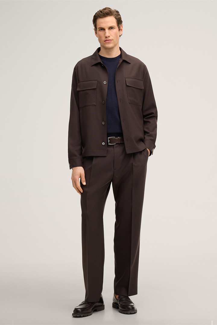 Leads to product detail page "Cashmilo Knitted Shirt with Cashmere and Silk in Navy"