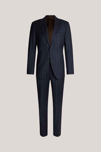 Schurwoll-Anzug Sera-Sole in Navy gestreift