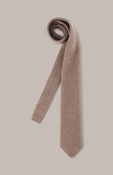 Schurwoll-Krawatte in Beige