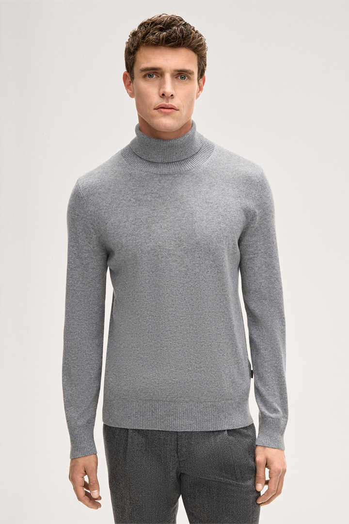 Führt zu Produktdetailseite „Cashmere-Rollkragen-Pullover Cashmono in Grau"