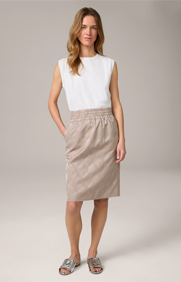 Jacquard Skirt in Taupe