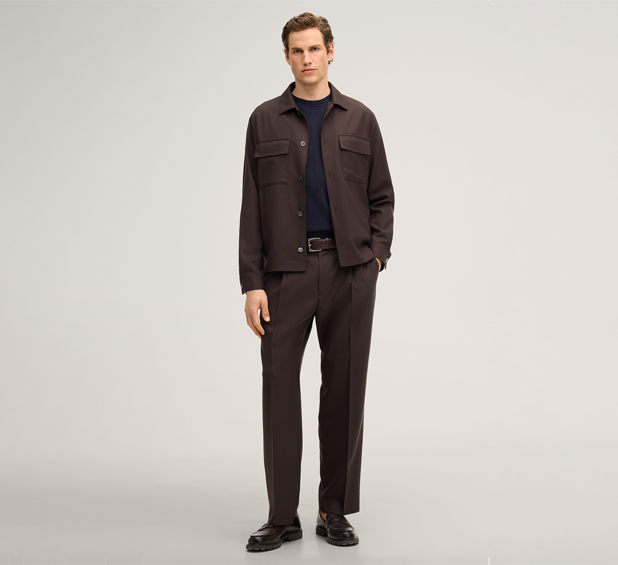 windsor. präsentiert das Produkt Strick-Shirt Cashmilo mit Cashmere und Seide in Navy aus der Kategorie Strick