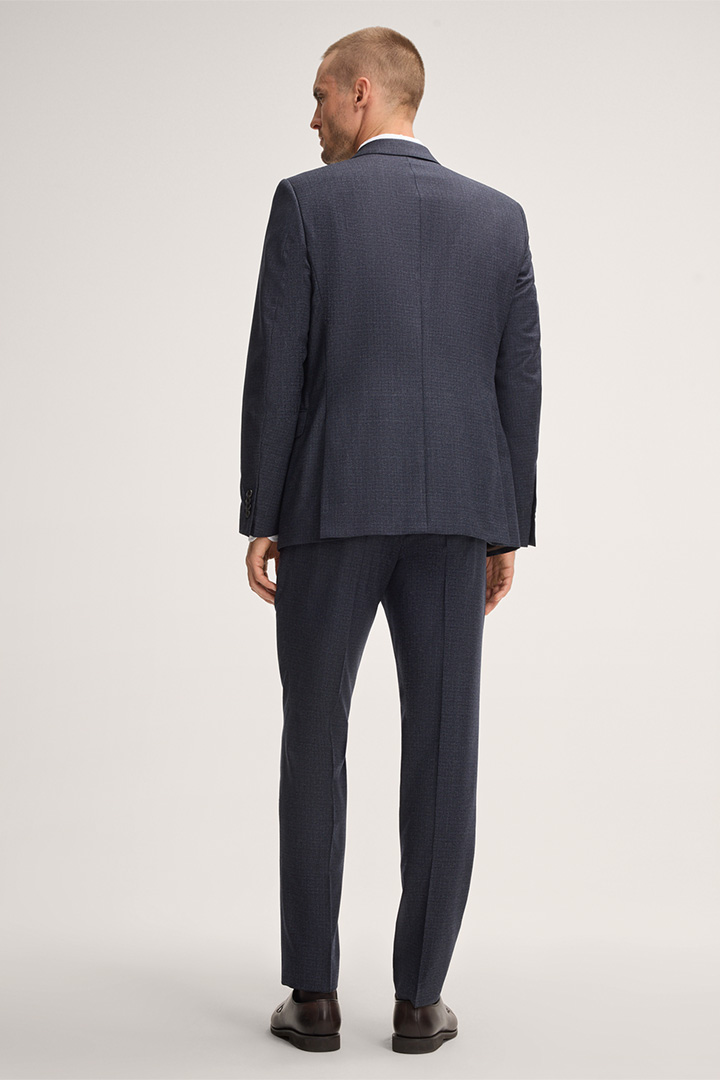 Führt zu Produktdetailseite „Schurwoll-Anzug Sera-Sole in Navy meliert"