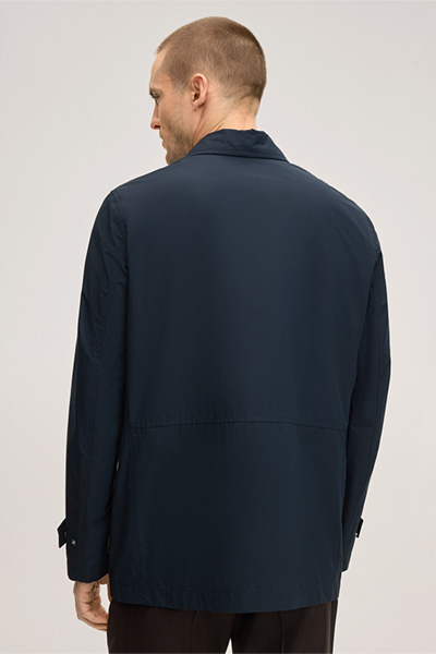 Shirtjacket Ascanio mit Baumwolle und Hemdkragen in Navy