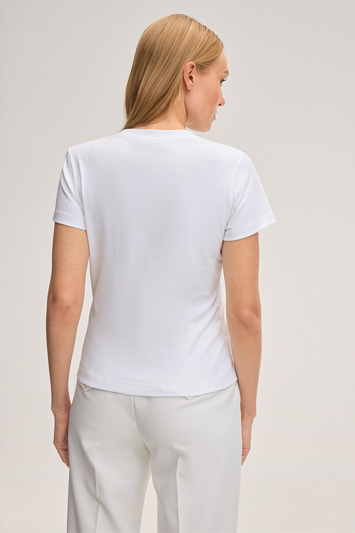 Cotton Interlock T-shirt in White