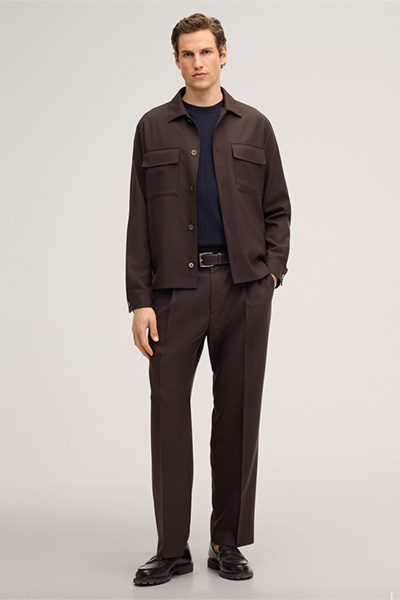 Cashmilo Knitted Shirt with Cashmere and Silk in Navy