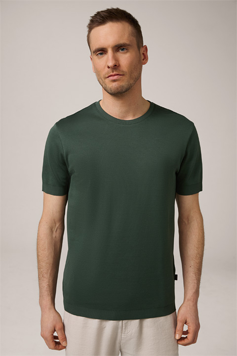 Floro Cotton T-shirt in Dark Green