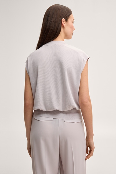 Führt zu Produktdetailseite „Seiden-Baumwollmix-Strick-Shirt in Beige"